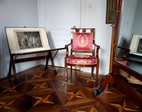 Empire map holder, piece of furniture for an officer in a military campaign, early 19th century