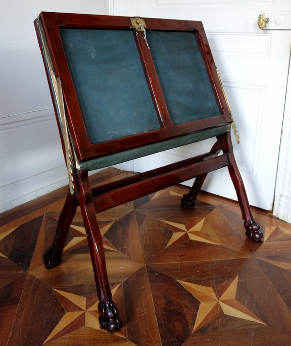 Empire map holder, piece of furniture for an officer in a military campaign, early 19th century