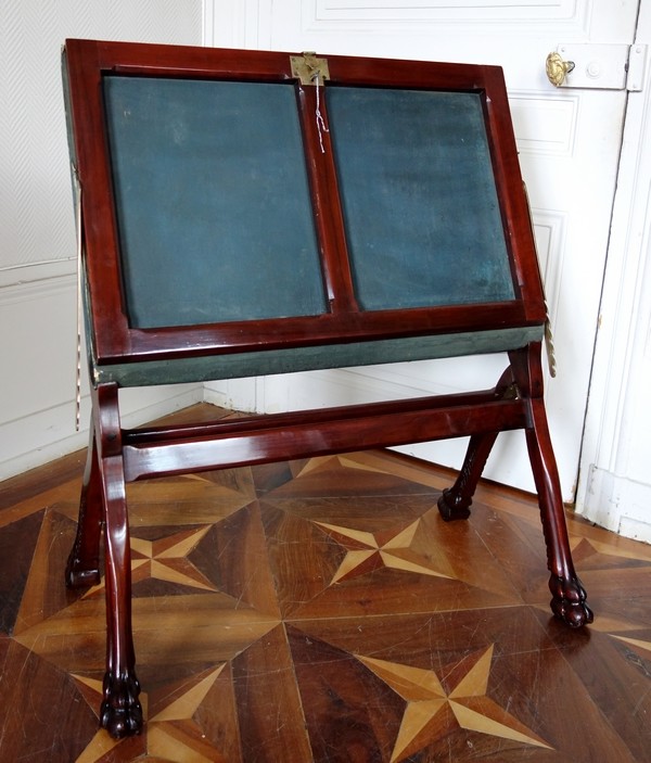 Empire map holder, piece of furniture for an officer in a military campaign, early 19th century