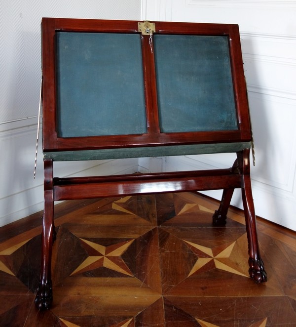 Empire map holder, piece of furniture for an officer in a military campaign, early 19th century