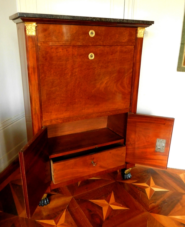 Consulate - Empire mahogany and ormolu writing desk - early 19th century circa 1800