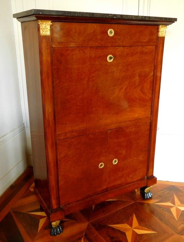 Consulate - Empire mahogany and ormolu writing desk - early 19th century circa 1800