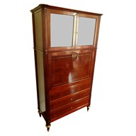 Tall Louis XVI mahogany secretary, late 18th century