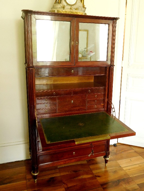 Tall Louis XVI mahogany secretary, late 18th century