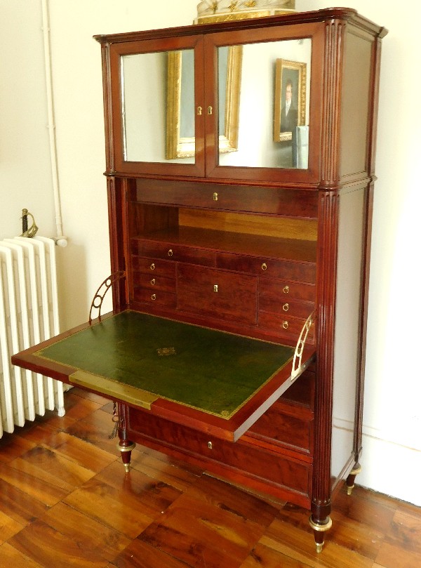 Tall Louis XVI mahogany secretary, late 18th century