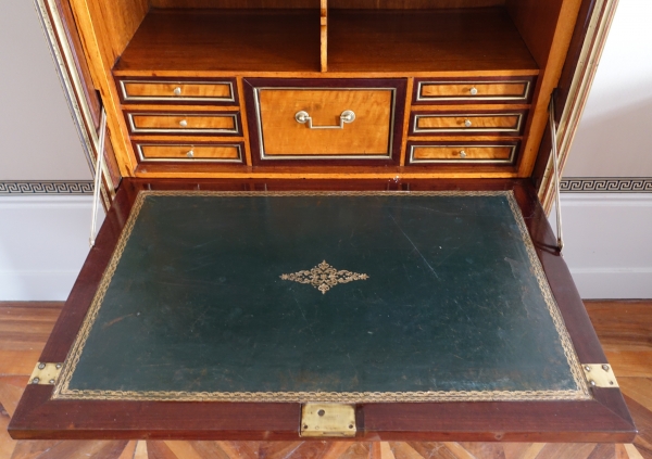 Louis XVI lemon tree marquetry secretaire or writing desk, France, 18th century