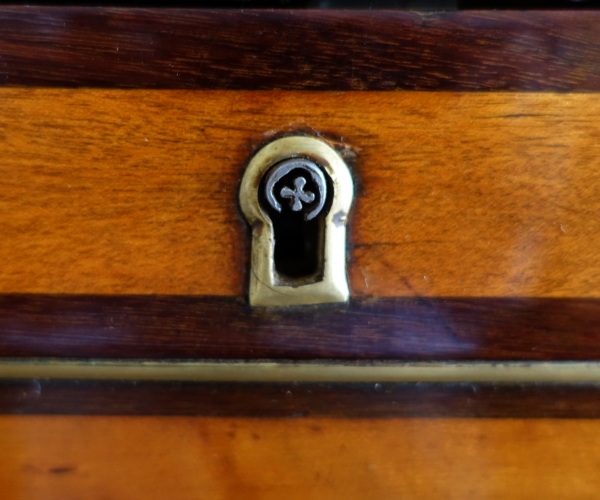Louis XVI lemon tree marquetry secretaire or writing desk, France, 18th century