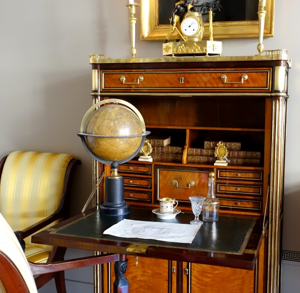 Louis XVI lemon tree marquetry secretaire or writing desk, France, 18th century