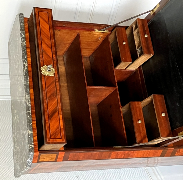 Louis XVI marquetry secretaire or writing desk, France, 18th century circa 1780