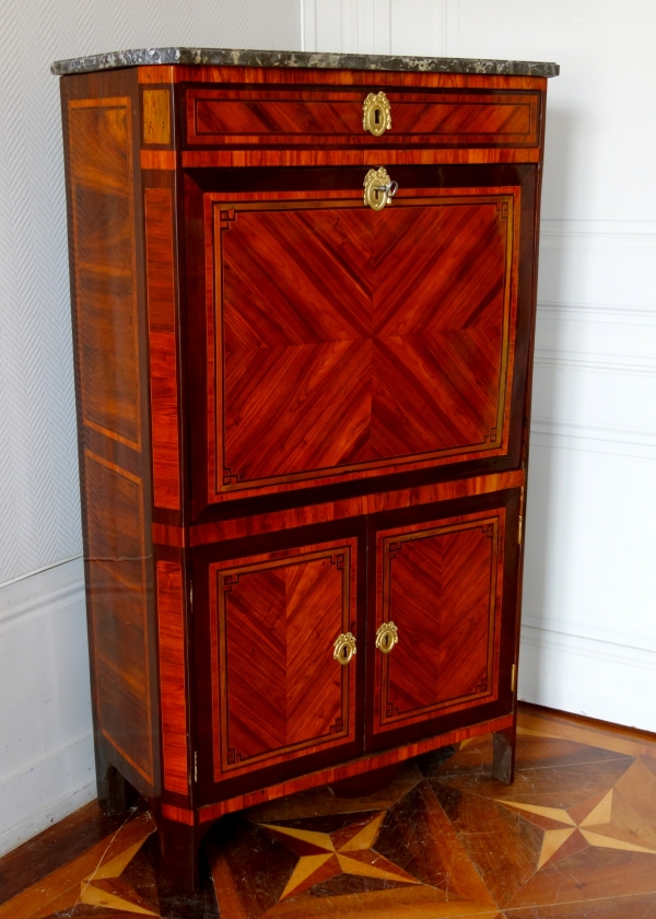 Louis XVI marquetry secretaire or writing desk, France, 18th century circa 1780