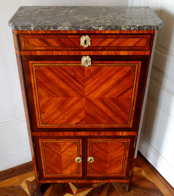 Louis XVI marquetry secretaire or writing desk, France, 18th century circa 1780