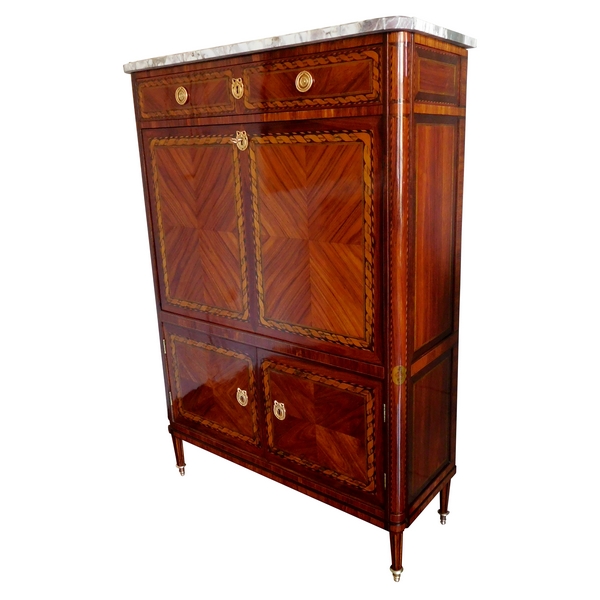 Rich marquetry writing desk - France, Louis XVI production, 18th century circa 1780