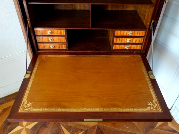 C Krier : Louis XVI marquetry secretaire or writing desk, France, 18th century circa 1780