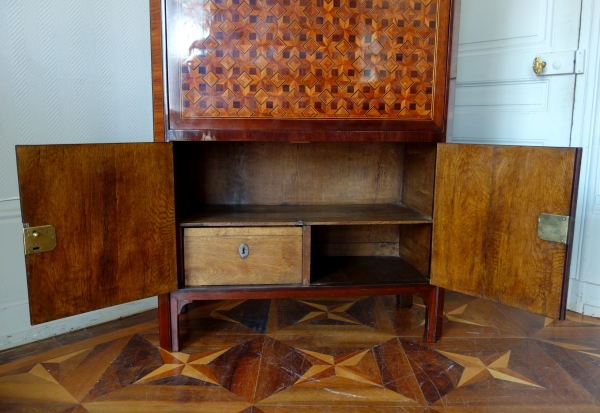 C Krier : Louis XVI marquetry secretaire or writing desk, France, 18th century circa 1780