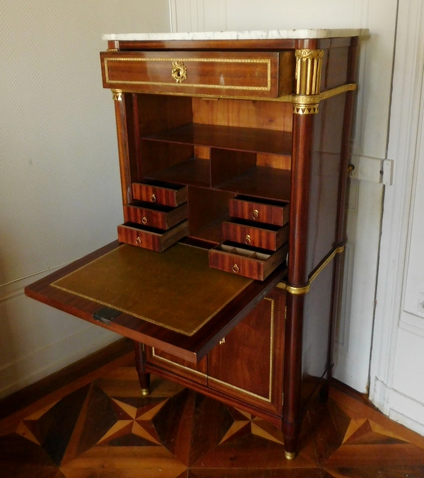 Louis XVI mahogany and ormolu writing desk, 18th century circa 1770