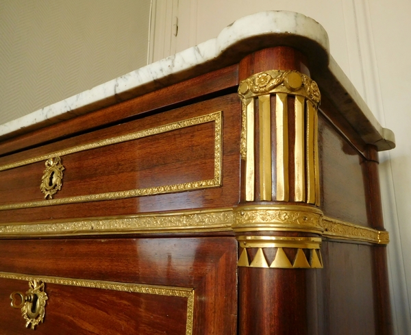 Louis XVI mahogany and ormolu writing desk, 18th century circa 1770