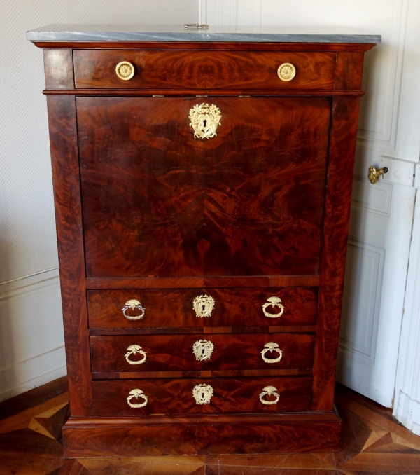 Empire mahogany and ormolu writing desk - early 19th century circa 1820