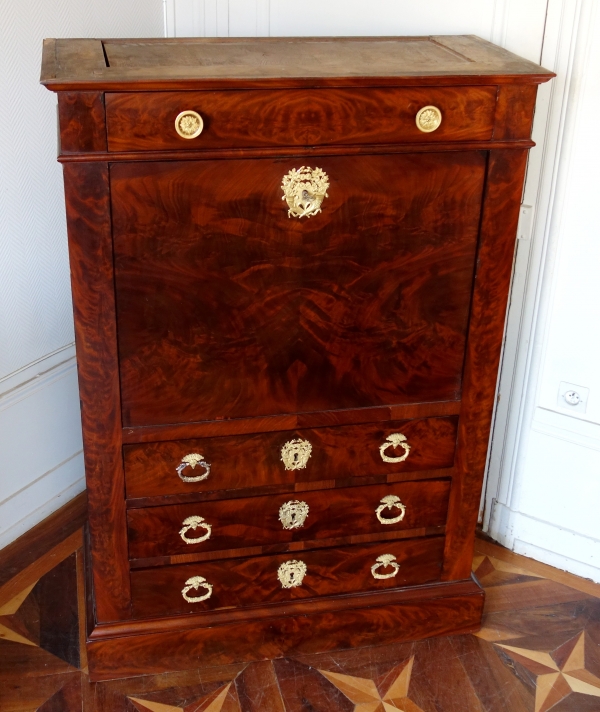 Empire mahogany and ormolu writing desk - early 19th century circa 1820