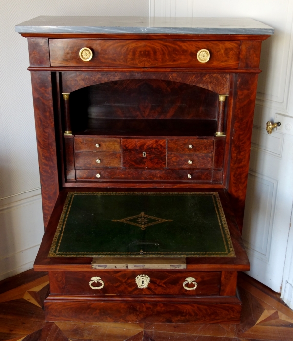 Empire mahogany and ormolu writing desk - early 19th century circa 1820