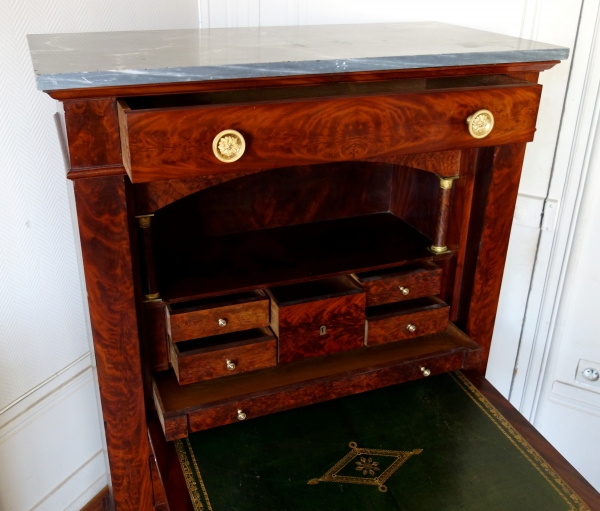 Empire mahogany and ormolu writing desk - early 19th century circa 1820