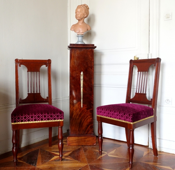 Empire mahogany and ormolu pedestal, early 19th century