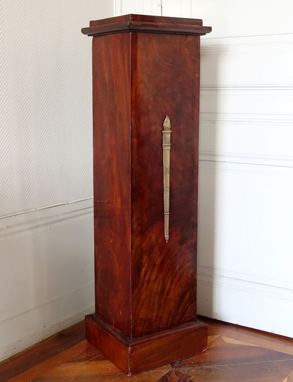 Empire mahogany and ormolu pedestal, early 19th century