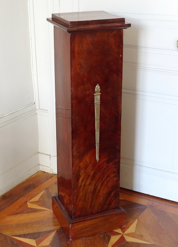 Empire mahogany and ormolu pedestal, early 19th century