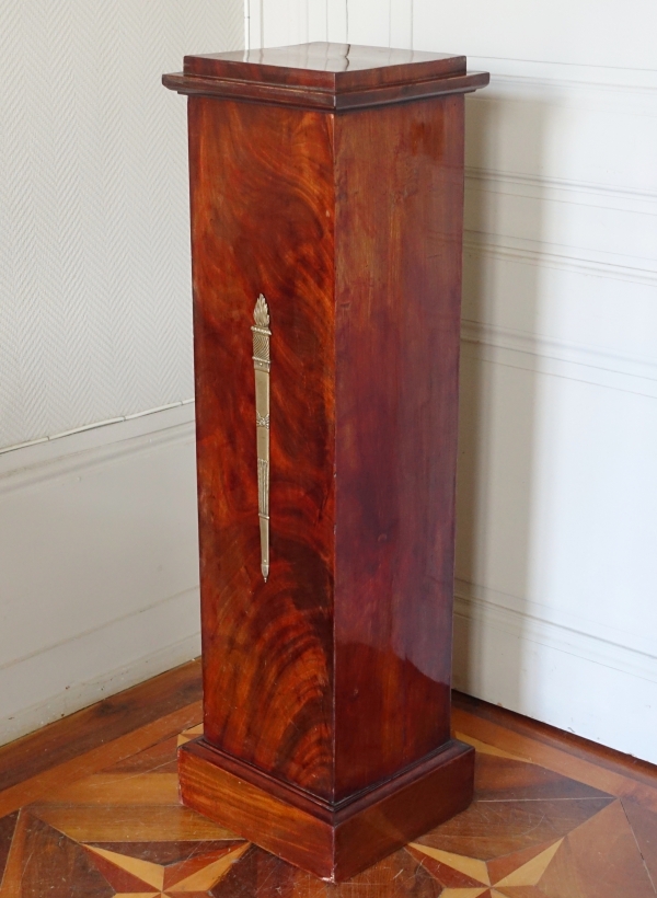 Empire mahogany and ormolu pedestal, early 19th century