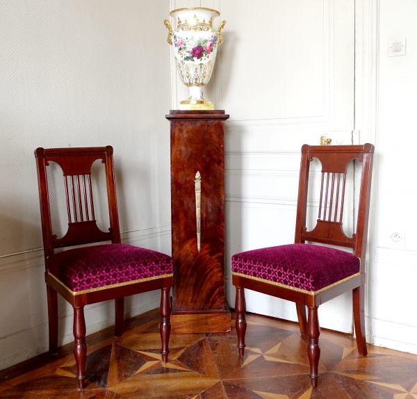 Empire mahogany and ormolu pedestal, early 19th century