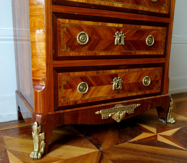 Rosewood and mahogany Louis XV semainier, 18th century in the taste of Nicolas Petit