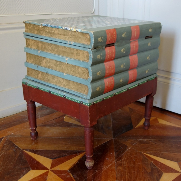 Early 19th century chamber pot simulating a pile of books