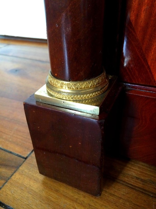 Mahogany somno, bedside table, Empire period - mercury gilt bronze