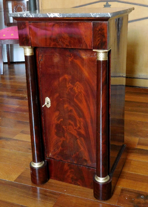 Mahogany somno / bedside table, French Empire production, early 19th century