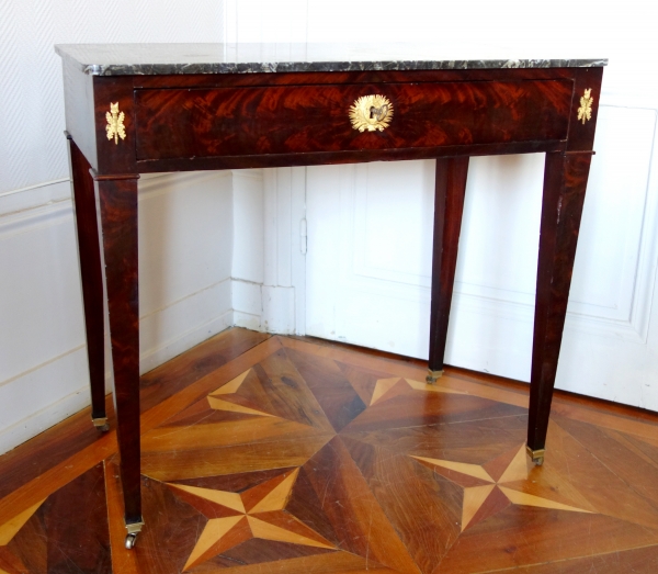 Empire mahogany, marble & ormolu writing table, early 19th century