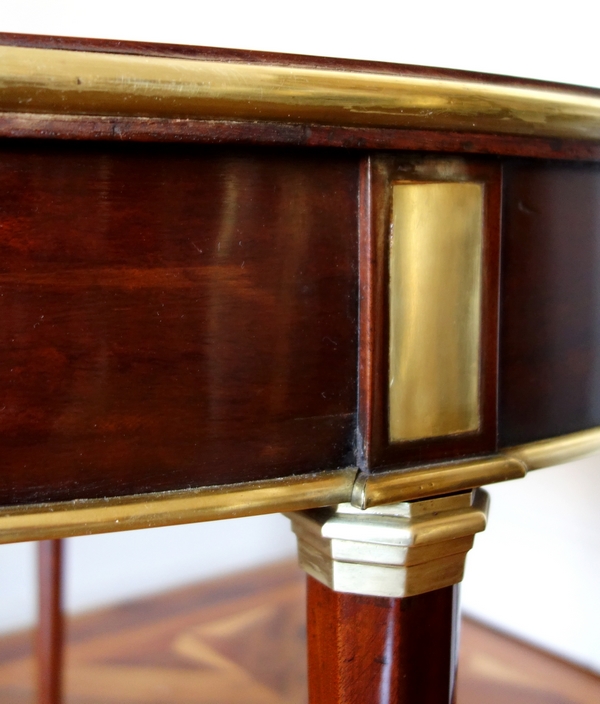 Late 18th century mahogany half-moon shaped game or card table attributed to Jacob