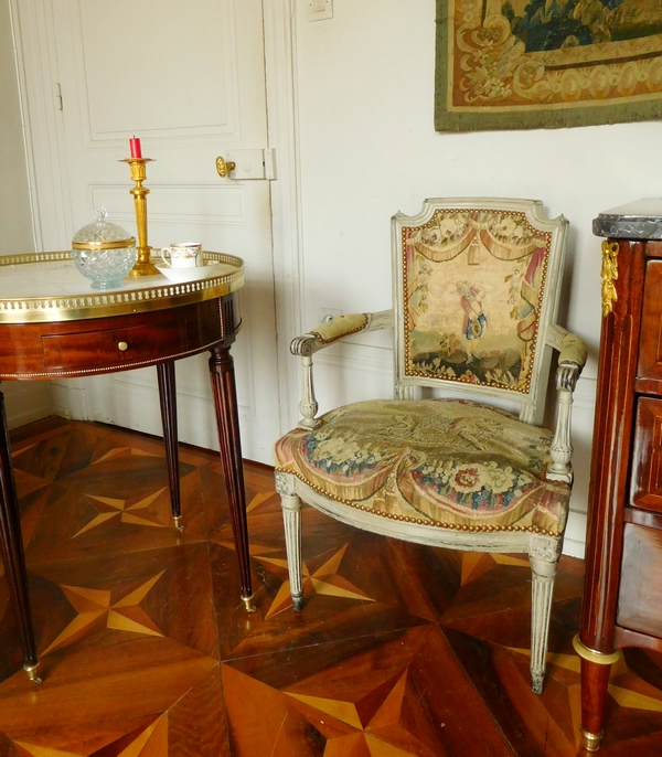 Louis XVI style mahogany and ormolu bouillotte table - Paris, 19th century