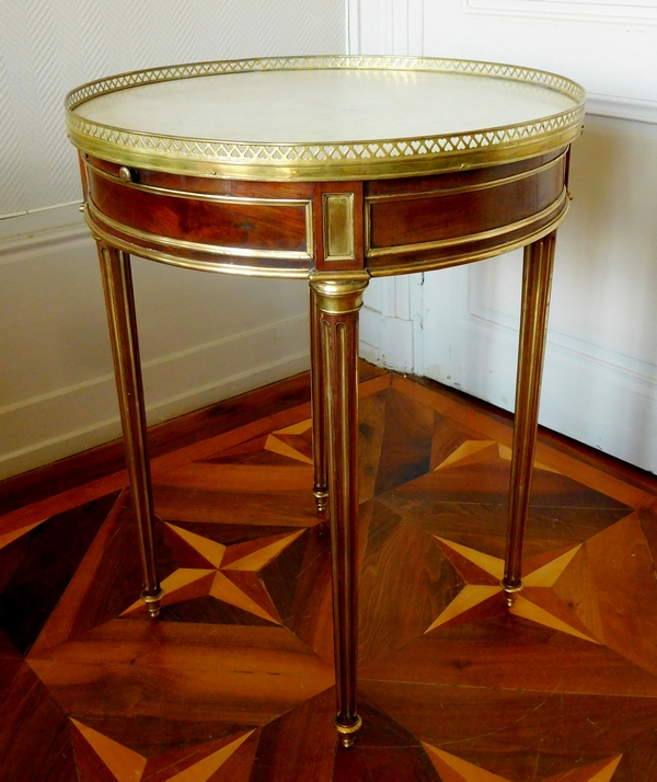 Louis XVI style mahogany bouillotte table, mid / late 19th century