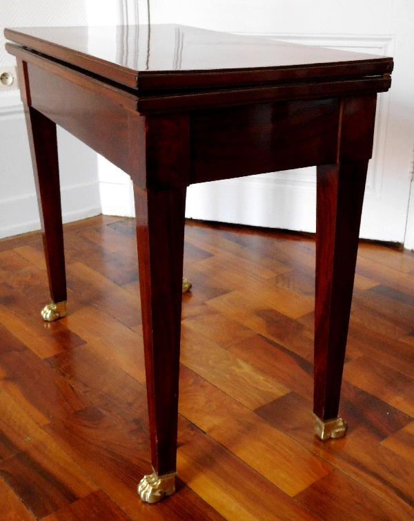 Mahogany and ebony Empire game table / card table