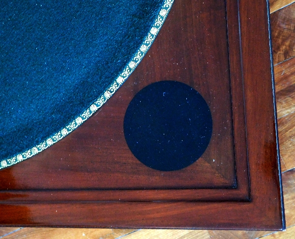 Mahogany and ebony Empire game table / card table