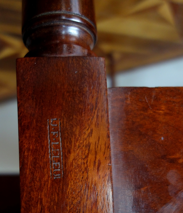 Jean François Leleu : solid mahogany gateleg table, Louis XVI period circa 1790