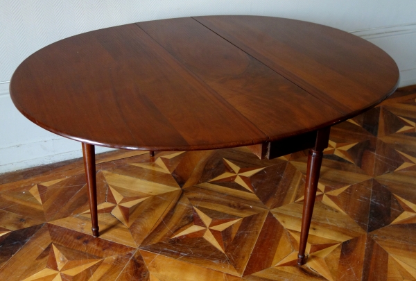 Jean François Leleu : solid mahogany gateleg table, Louis XVI period circa 1790