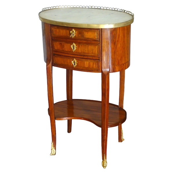 Louis XV rosewood bedside table or living room center table - 18th century
