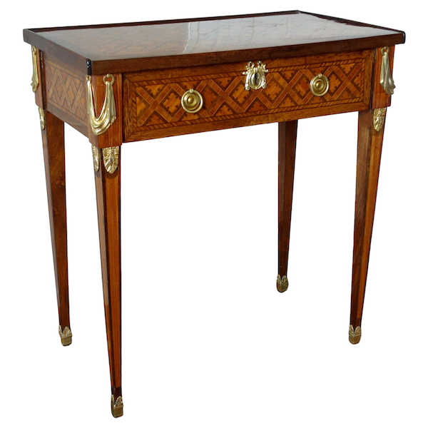 Louis XVI marquetry and ormolu table - 18th century circa 1780