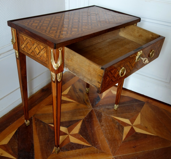 Louis XVI marquetry and ormolu table - 18th century circa 1780