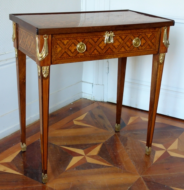 Louis XVI marquetry and ormolu table - 18th century circa 1780