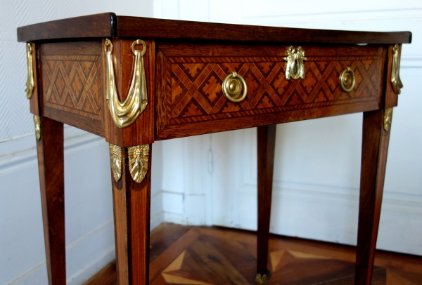 Louis XVI marquetry and ormolu table - 18th century circa 1780