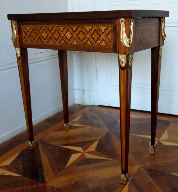 Louis XVI marquetry and ormolu table - 18th century circa 1780