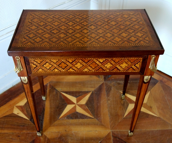 Louis XVI marquetry and ormolu table - 18th century circa 1780