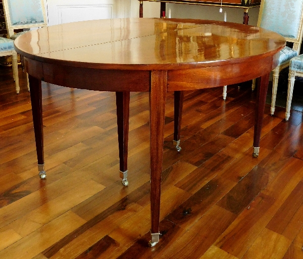 Louis XVI style mahogany dining table, 19th century - up to 14 Guests - 350cm