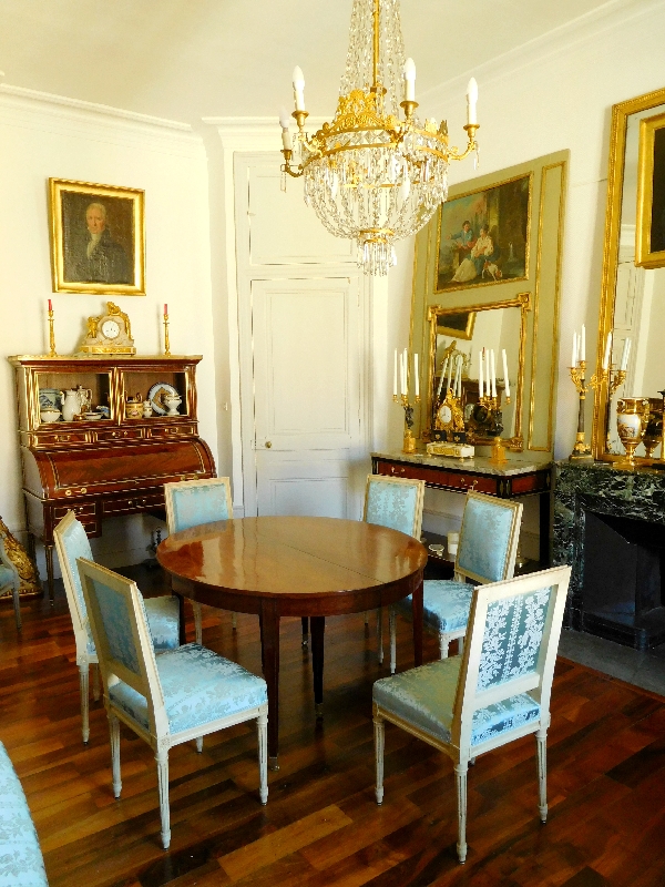 Louis XVI style mahogany dining table, 19th century - up to 14 Guests - 350cm